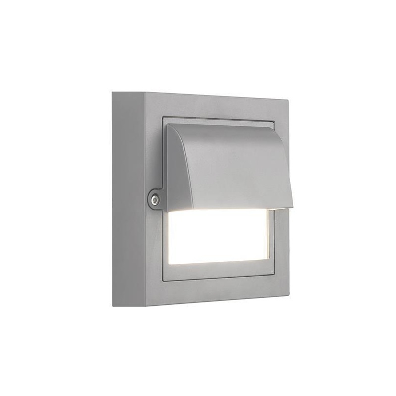 Arte Illumina Φωτιστικό Τοίχου LED 6W 135x135x55 3CCT IP65 Γκρι SENARIO (145-52126)