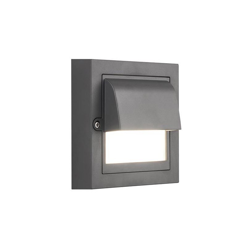 Arte Illumina Φωτιστικό Τοίχου LED 6W 135x135x55 3CCT IP65 Γραφίτης SENARIO (145-52127)