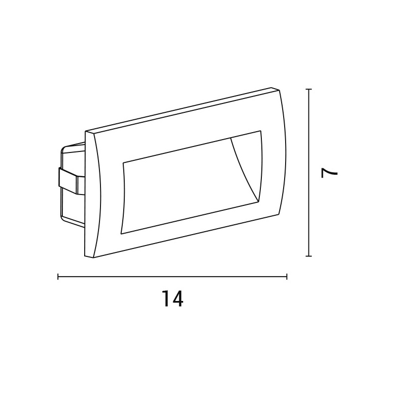 Arte Illumina Φωτιστικό Χωνευτό LED 3W IP54 220-240V 140x70x70mm Μαύρο PRO (145-52502)