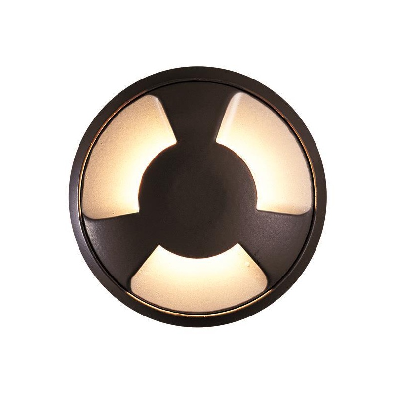 Arte Illumina Φωτιστικό Δαπέδου Εξωτερικό 3F LED 3W IP65 12V Ø68x24mm Μαύρο PRO (145-52520)