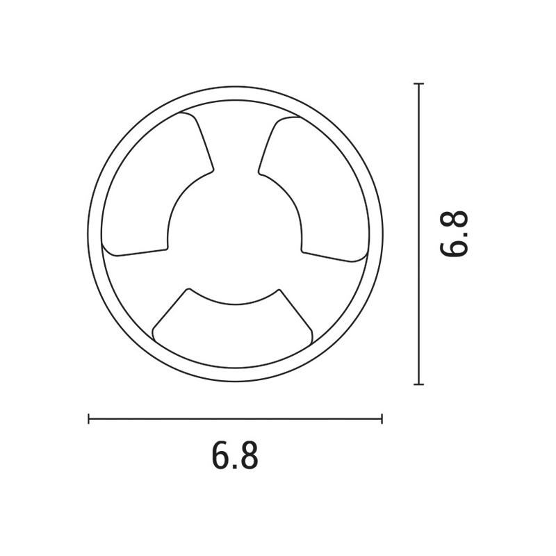Arte Illumina Φωτιστικό Δαπέδου Εξωτερικό 3F LED 3W IP65 12V Ø68x24mm Μαύρο PRO (145-52520)