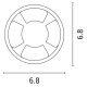 Arte Illumina Φωτιστικό Δαπέδου Εξωτερικό 4F LED 3W IP65 12V Ø68x24mm Μαύρο PRO (145-52521)