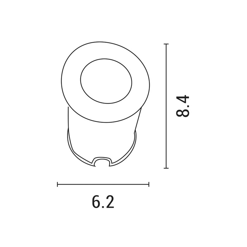 Arte Illumina Φωτιστικό Δαπέδου Εξωτερικό LED 3W IP65 85-265V Ø62mm Μαύρο PRO (145-52550)
