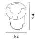 Arte Illumina Φωτιστικό Δαπέδου Εξωτερικό 3F LED 3W IP65 85-265V Ø62mm Μαύρο PRO (145-52553)