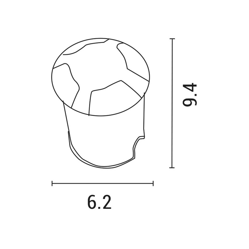 Arte Illumina Φωτιστικό Δαπέδου Εξωτερικό 4F LED 3W IP65 85-265V Ø62mm Μαύρο PRO (145-52554)