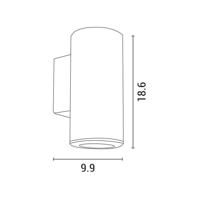 Arte Illumina Απλίκα Τοίχου Στρογγυλή Up-Down Πλαστική GU10 Λευκή (145-82014)