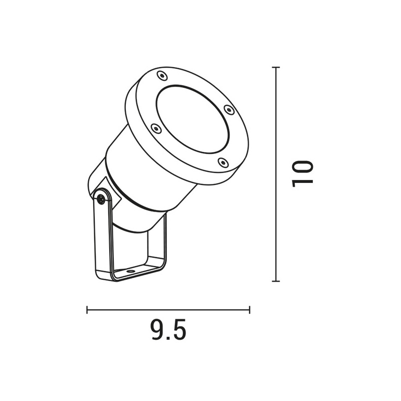 Arte Illumina Σποτ Κήπου Πλαστικό GU10 IP65 220-240V Ø95x100 Λευκό (145-82023)