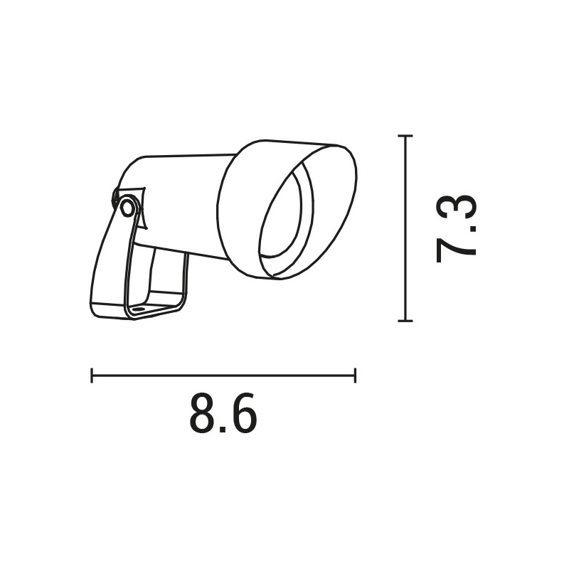 Arte Illumina Σποτ Κήπου Πλαστικό με Κάλυπτρο GU10 IP54 230V Ø95x100 Μαύρο (145-82027)
