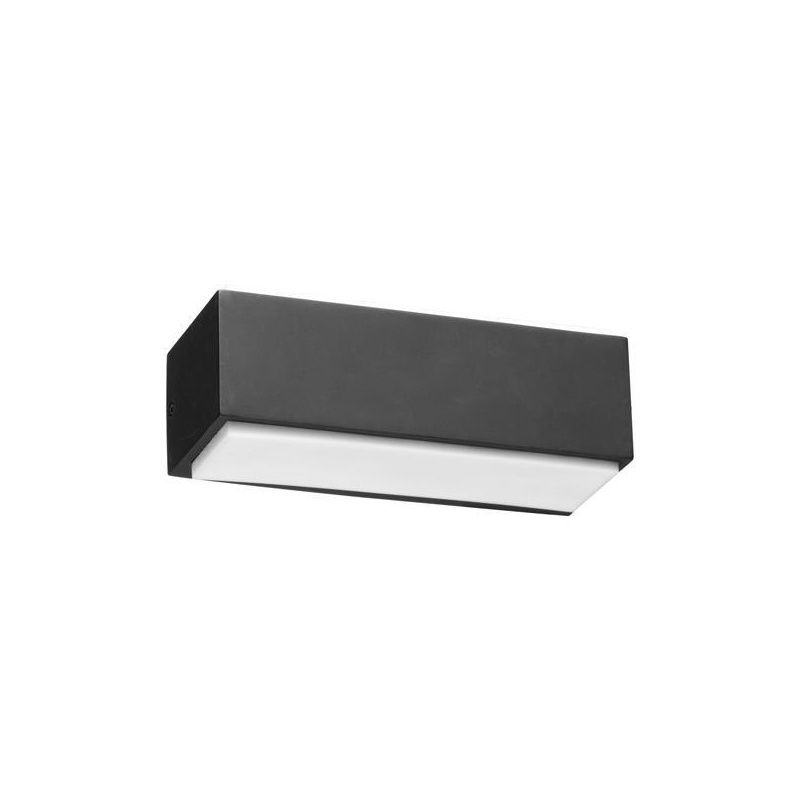 Arte Illumina Απλίκα Τοίχου Up-Down Τετράγωνη Αλουμινίου LED 10W Γραφίτης NIKITA  (145-82092)