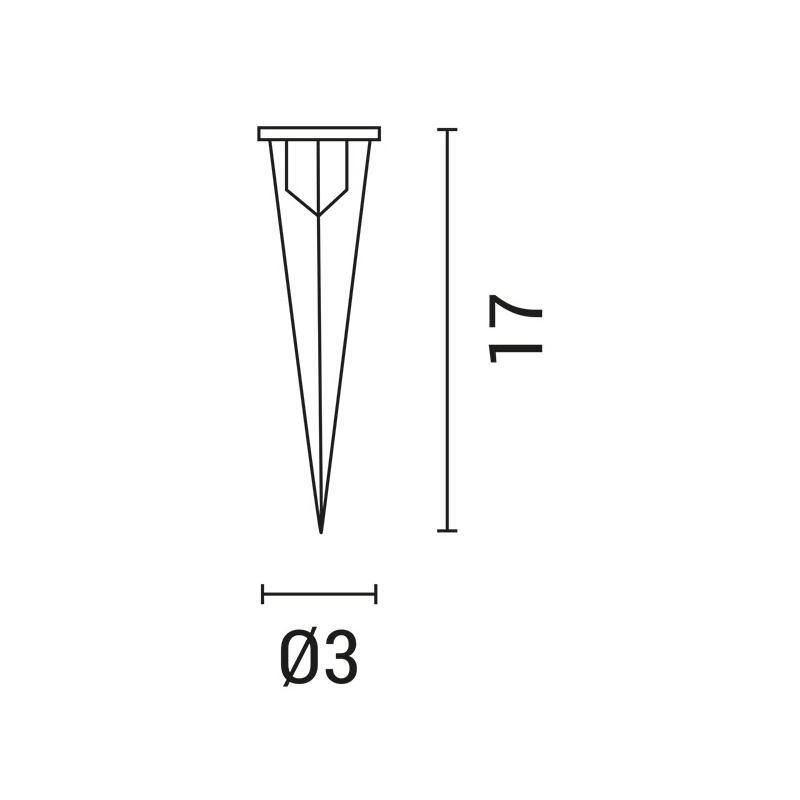 Arte Illumina Bάση Κήπου Καρφωτή Μεταλλική Λευκή  (147-22400)
