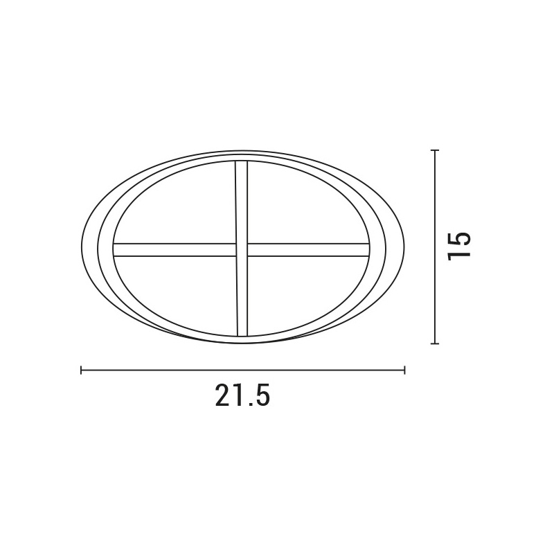 Arte Illumina Απλίκα Τοίχου Oβάλ Αλουμινίου Λευκή  (147-55060)