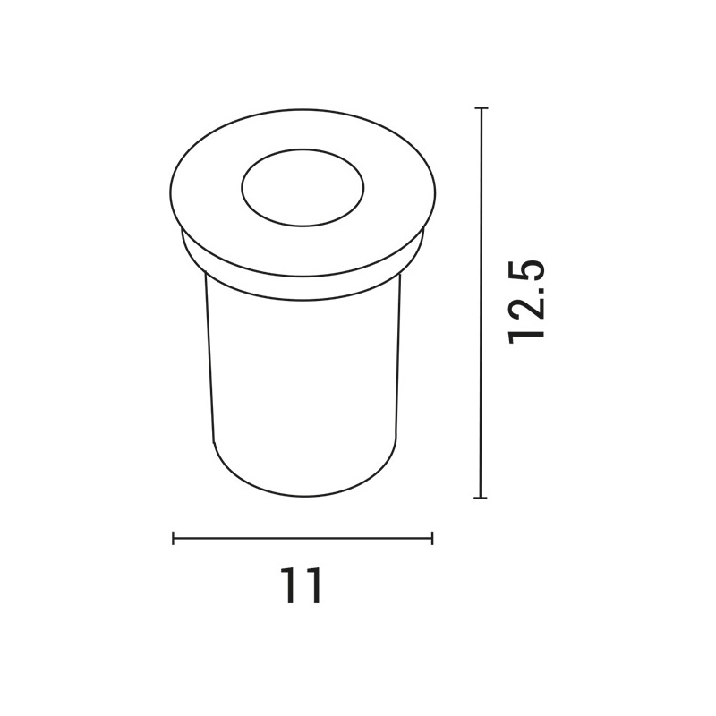 Arte Illumina Φωτιστικό Δαπέδου Χωνευτό με Πλαστική Βάση Στρογγυλό GU10 IP65 33W  (147-68704)