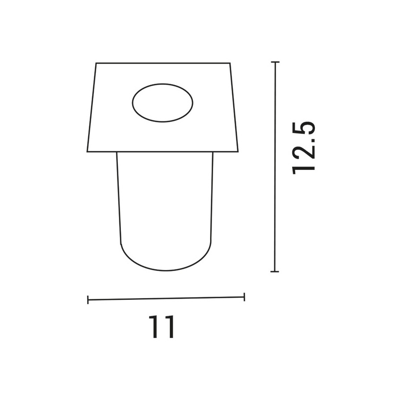 Arte Illumina Φωτιστικό Δαπέδου Χωνευτό με Πλαστική Βάση Τετράγωνο GU10 IP65 33W  (147-68706)