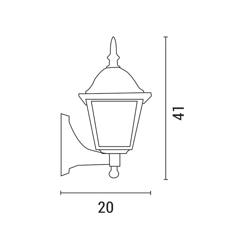 Arte Illumina Απλίκα Τοίχου Αλουμινίου Τετράγωνη Μπρονζέ E27  (154-55103)