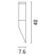 Arte Illumina Απλίκα Inox Σειρά 40cm ΧΙΟΣ E27  (154-56020)
