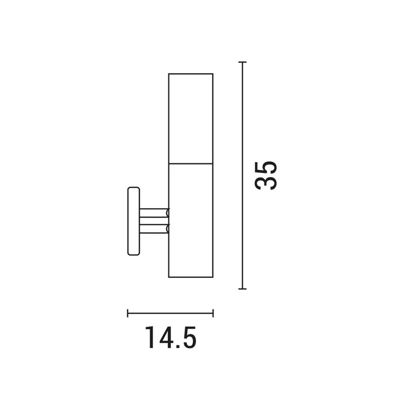 Arte Illumina Απλίκα Inox Σειρά 37cm ΧΙΟΣ E27  (154-56021)