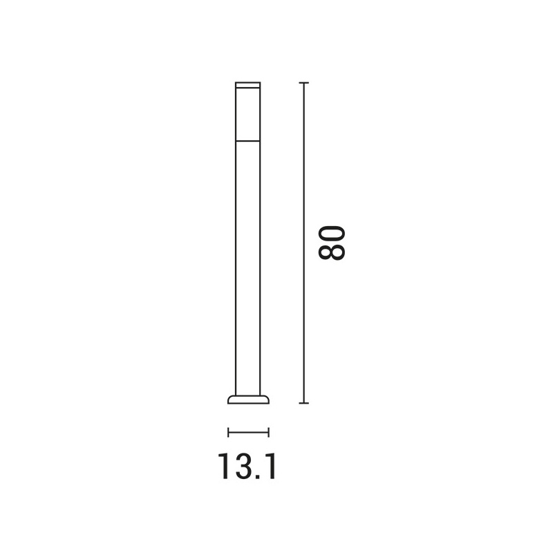 Arte Illumina Κολωνάκι Δαπέδου Inox Σειρά 80cm ΧΙΟΣ E27  (154-56023)