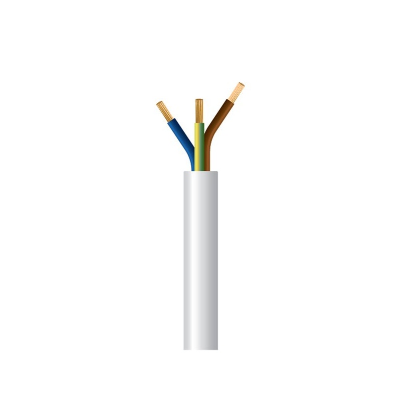 Καλώδιο Εύκαμπτο H05VV-F 3x1,0mm² Λευκό 1m