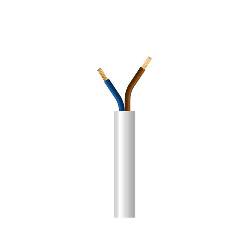 Καλώδιο Εύκαμπτο H05VV-F 2x0,75mm² Λευκό 1m