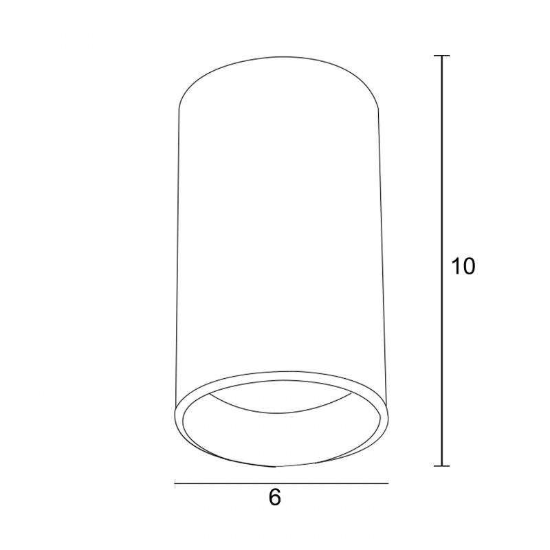 Arkolight Φωτιστικό Μονόφωτο Οροφής Αλουμίνιο Στρογγυλό Λευκό GU10 Φ6 (2171-1-6)
