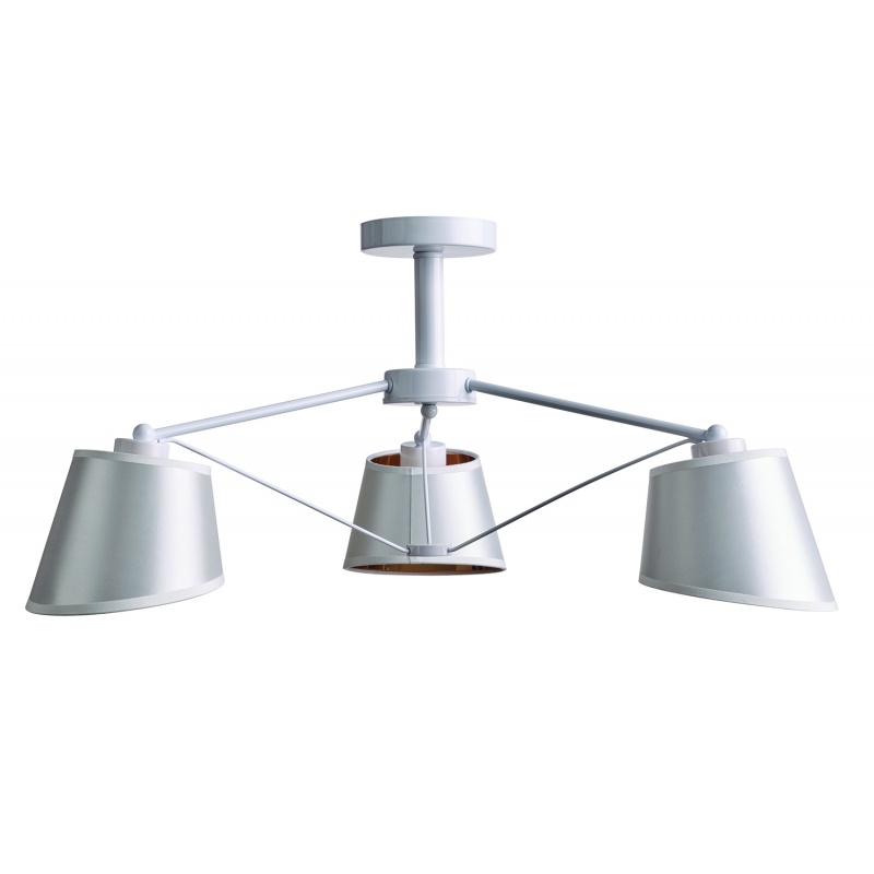 Arkolight Φωτιστικό Πολύφωτο 3Φ Μέταλλο-Αμπαζούρ Λευκό Ε27 (1654-1-3)