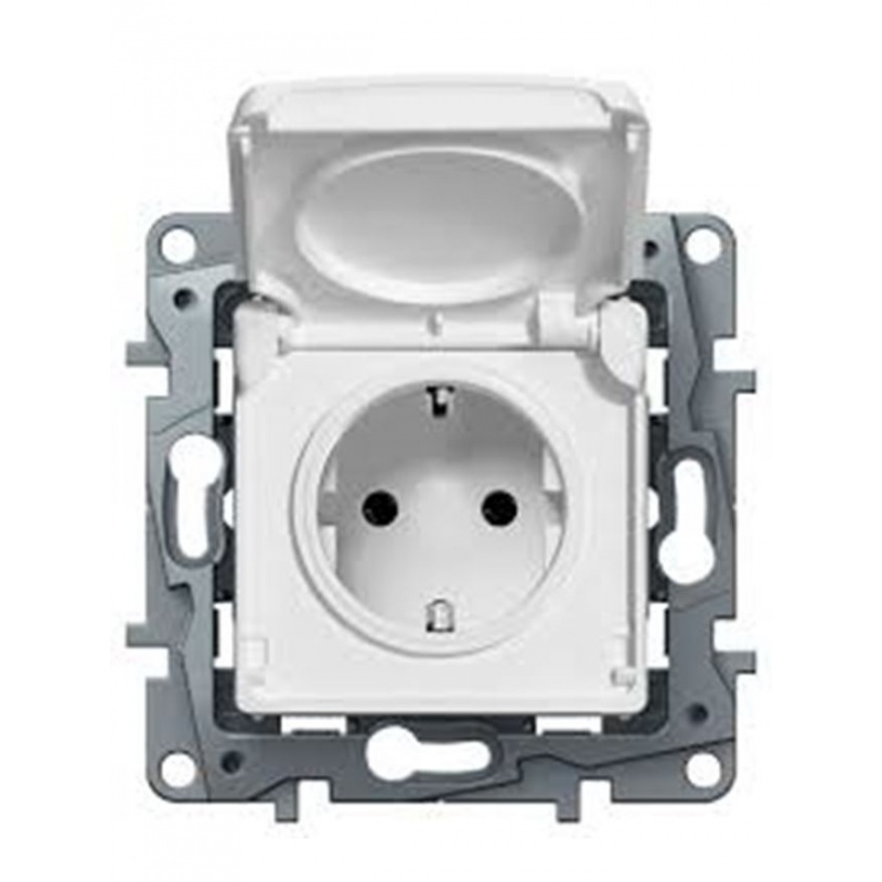 Legrand Niloe Πρίζα Σούκο Ασφαλείας με Καπάκι (764532)