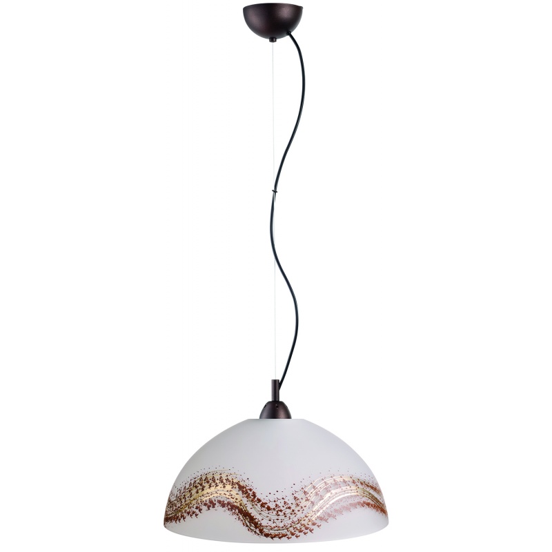 Arkolight Φωτιστικό Μονόφωτο Γυαλί Καφέ-Χρυσό Ε27 Φ36 (Σ401-2-36)