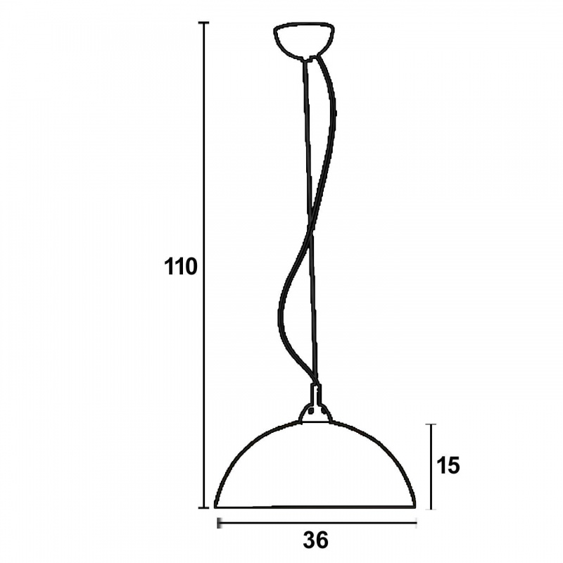 Arkolight Φωτιστικό Μονόφωτο Γυαλί Καφέ-Χρυσό Ε27 Φ36 (Σ401-2-36)