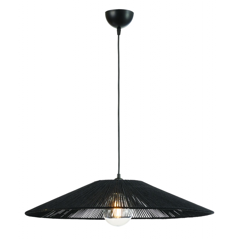 Arkolight Φωτιστικό Μονόφωτο Σχοινί Μαύρο Ε27 Φ70 (984-4-70)