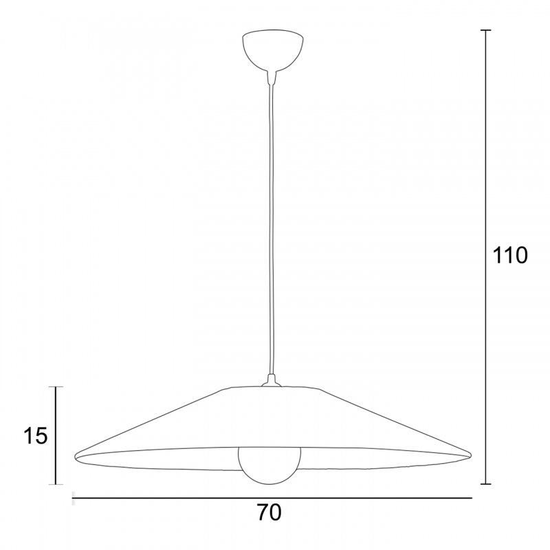 Arkolight Φωτιστικό Μονόφωτο Σχοινί Μαύρο Ε27 Φ70 (984-4-70)
