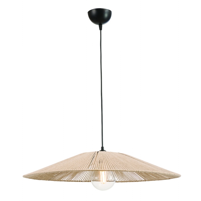 Arkolight Φωτιστικό Μονόφωτο Σχοινί Natural Ε27 Φ40 (984-2-40)