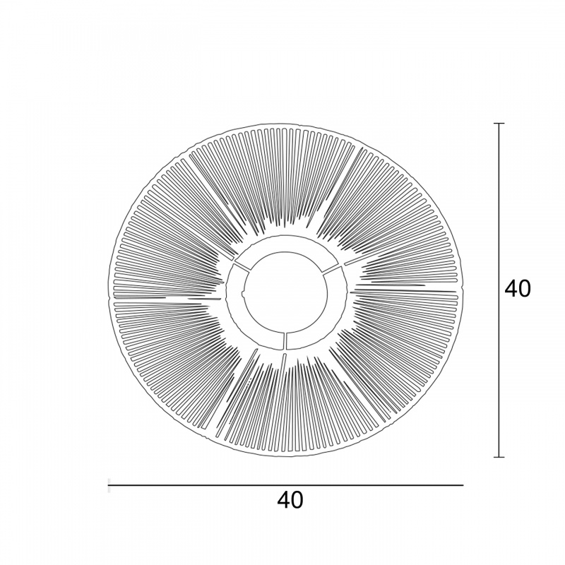 Arkolight Απλίκα Σχοινί Μαύρη Ε27 Φ40 (984-4-Α1)