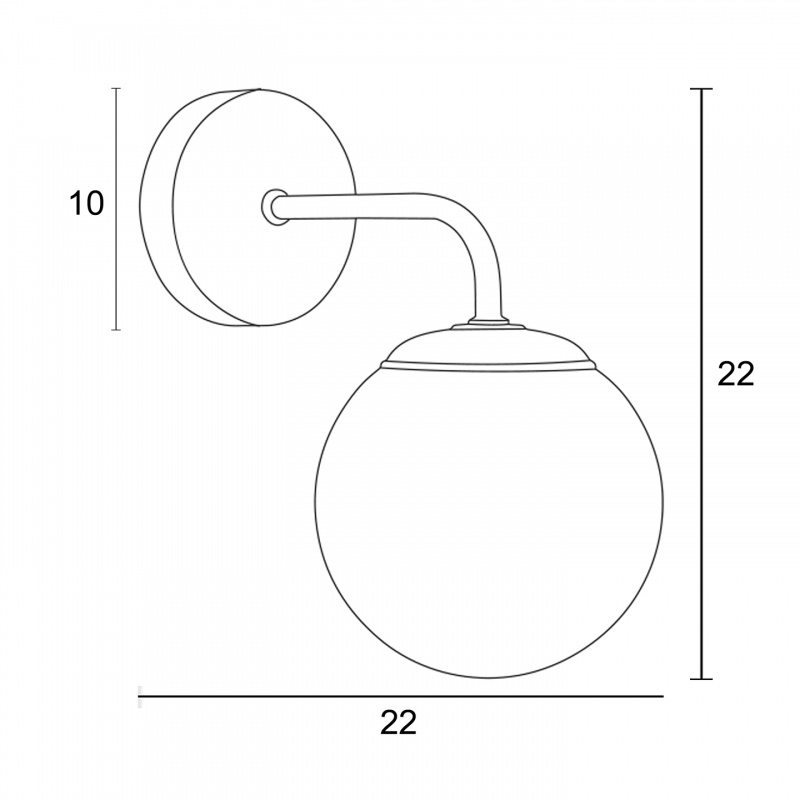 Arkolight Απλίκα G9 Μαύρη Ματ (710-3-1)
