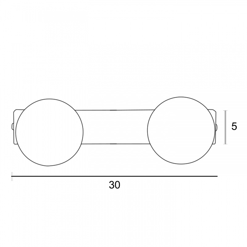 Arkolight Απλίκα Δίφωτη G9 Χρυσή Ματ (711-2-2)