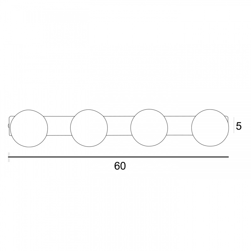 Arkolight Απλίκα 4Φωτη G9 Μαύρη Ματ (711-3-4)