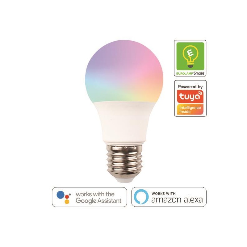 Eurolamp Λάμπα SMD Led Smart WiFi 9W E27 RGBW 260° (147-77901)