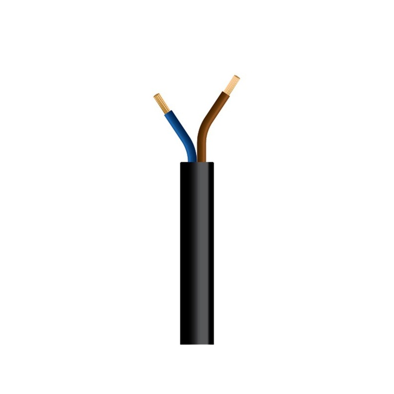 Καλώδιο Εύκαμπτο H05VV-F 2x1mm² Μαύρο 1m