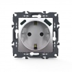 Acaelec Prime Πρίζα Σούκο Ασφαλείας & 2 USB (Type A+C) Ματ Αλουμινίου (1000116403)