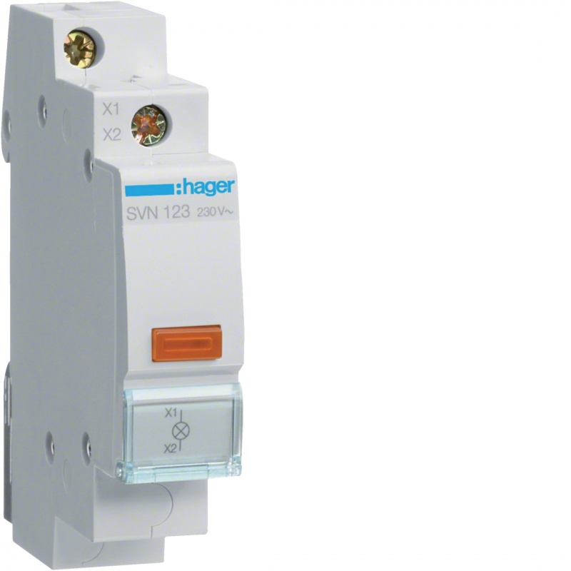 Hager Ενδεικτική Λυχνία Ράγας LED Πορτοκαλί (SVN123)