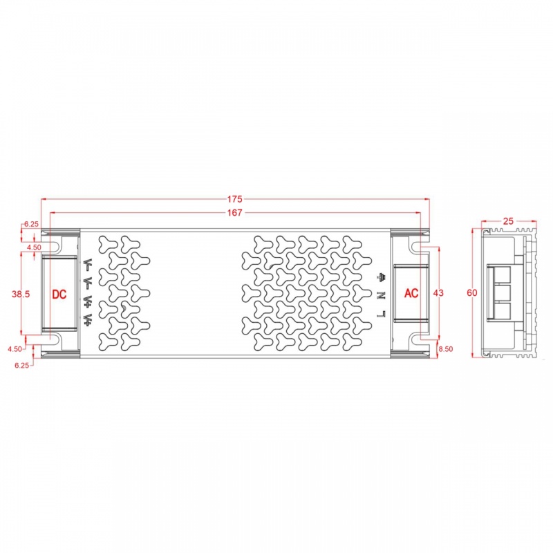 Cubalux Τροφοδοτικό ΤΩRA Led 24V 150W Slim (500056)