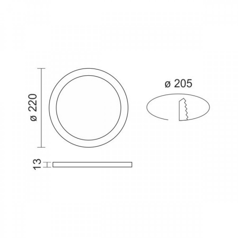 Spotlight Led SMD Slim panel 18W 140° CCT (6953)