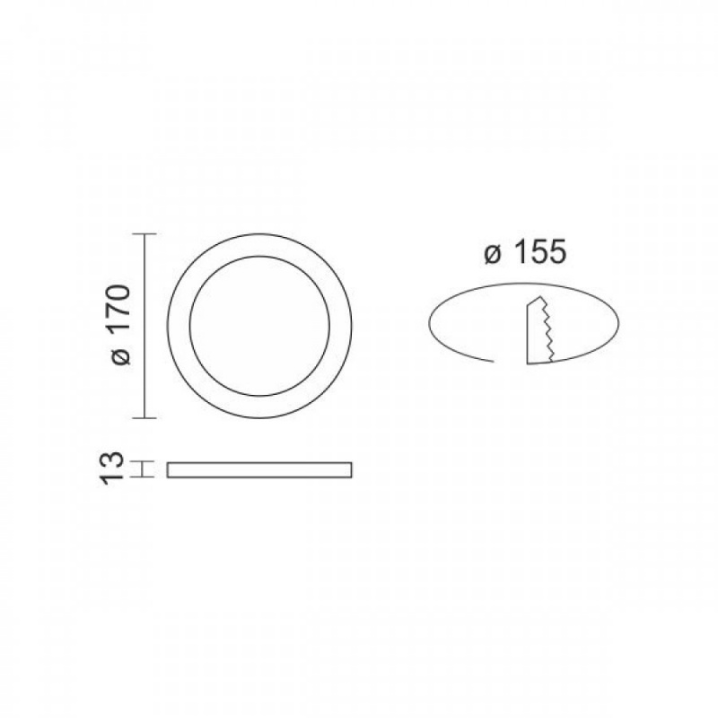 Spotlight Led SMD Slim panel 12W 140° CCT (6922)