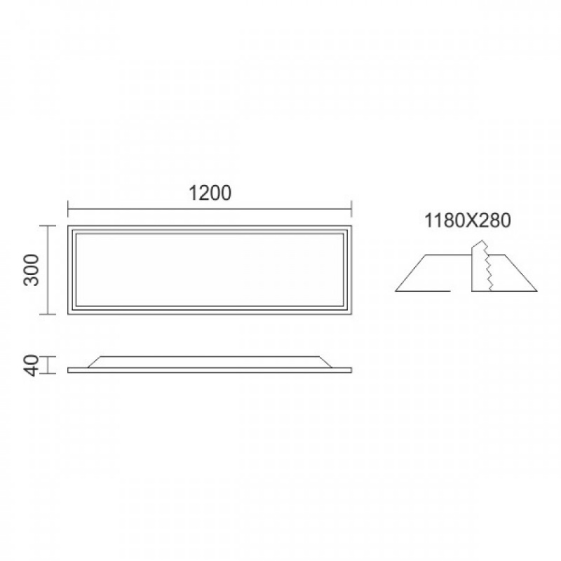 Spotlight Led SMD Slim panel 40W 140° 6000K (6404)