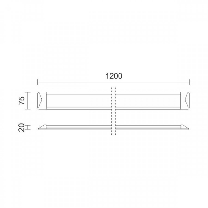 Spotlight Led SMD γραμμικό φωτιστικό 36W CCT (6904)