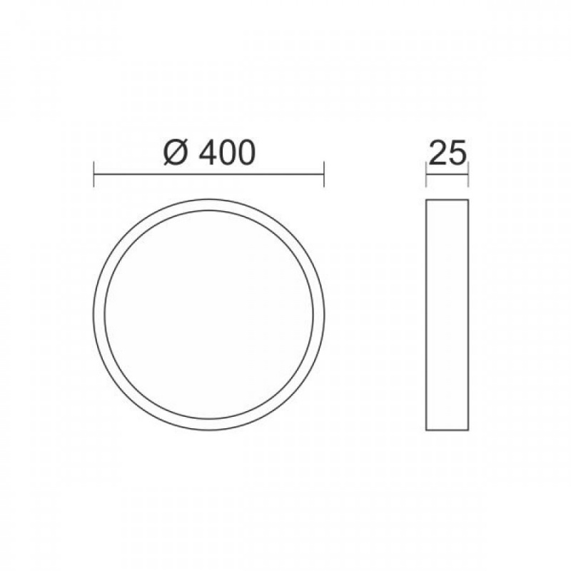 Spotlight Led Πλαφονιέρα 40W CCT Ø40 Μαύρη (6877)