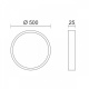 Spotlight Led Πλαφονιέρα 50W CCT Ø50 Λευκή (6878)