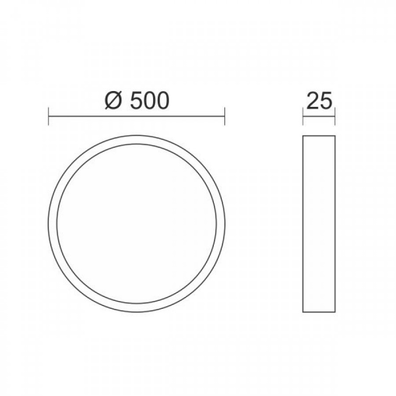 Spotlight Led Πλαφονιέρα 50W CCT Ø50 Μαύρη (6879)