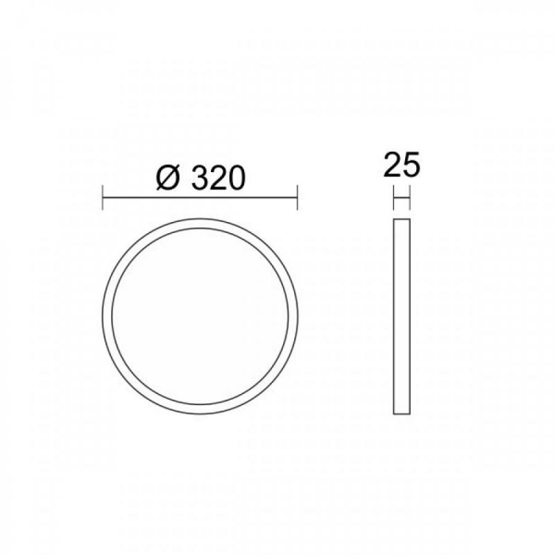 Spotlight Led Πλαφονιέρα 32W CCT Ø32 Λευκή (6981)
