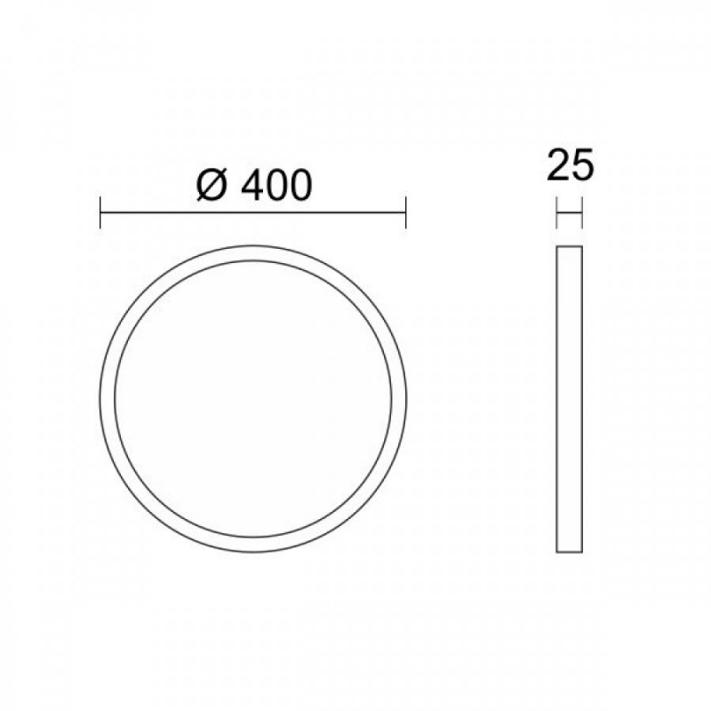 Spotlight Led Πλαφονιέρα 40W CCT Ø40 Λευκή (6982)