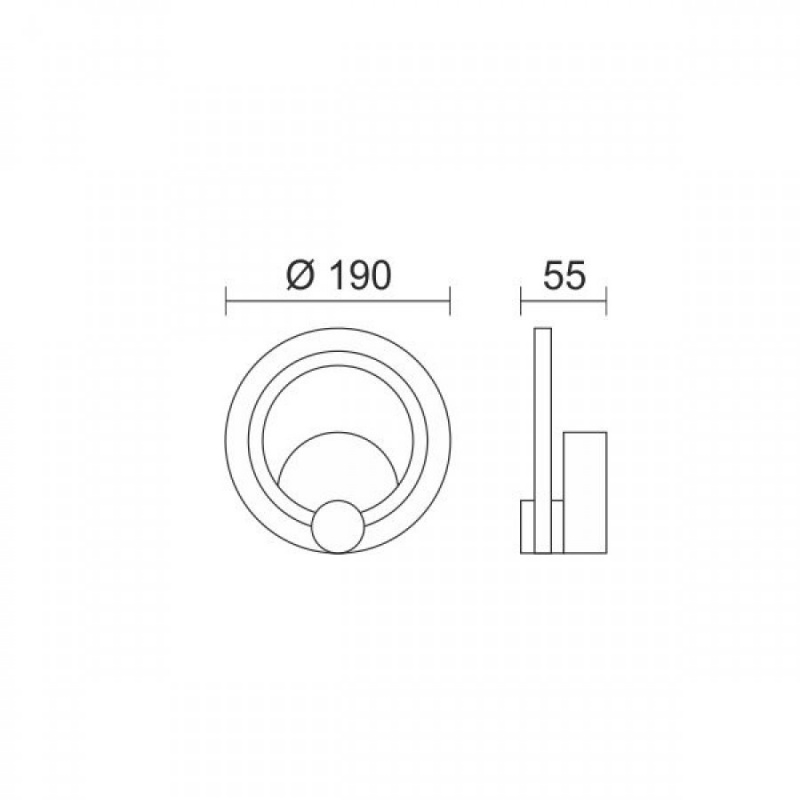Spotlight Led Επιτοίχιο Φωτιστικό 12W CCT Μαύρο (6963)
